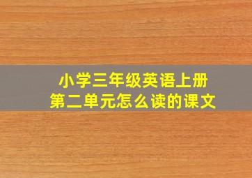 小学三年级英语上册第二单元怎么读的课文