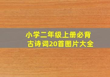 小学二年级上册必背古诗词20首图片大全