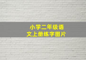 小学二年级语文上册练字图片