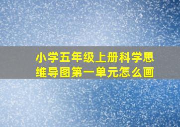 小学五年级上册科学思维导图第一单元怎么画