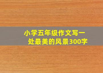 小学五年级作文写一处最美的风景300字