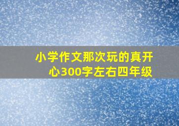 小学作文那次玩的真开心300字左右四年级