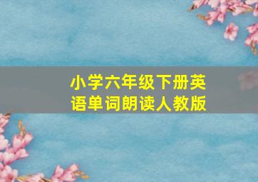 小学六年级下册英语单词朗读人教版