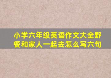 小学六年级英语作文大全野餐和家人一起去怎么写六句