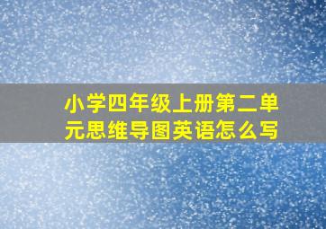 小学四年级上册第二单元思维导图英语怎么写