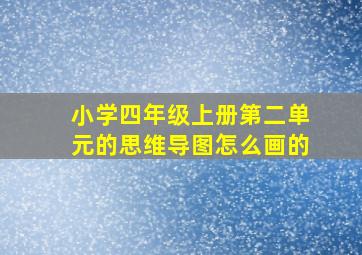 小学四年级上册第二单元的思维导图怎么画的