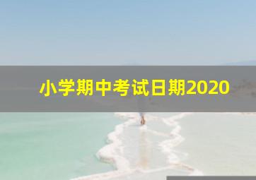 小学期中考试日期2020