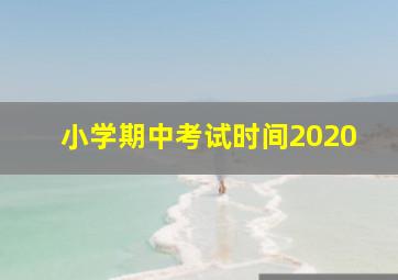 小学期中考试时间2020