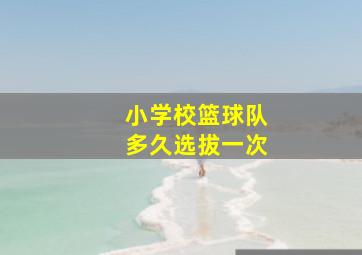 小学校篮球队多久选拔一次