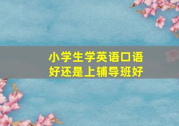 小学生学英语口语好还是上辅导班好