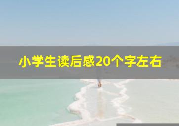 小学生读后感20个字左右