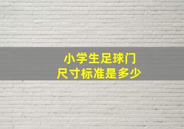 小学生足球门尺寸标准是多少