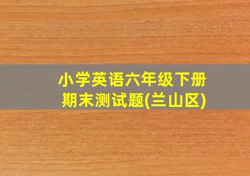 小学英语六年级下册期末测试题(兰山区)