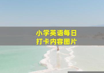 小学英语每日打卡内容图片