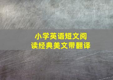 小学英语短文阅读经典美文带翻译