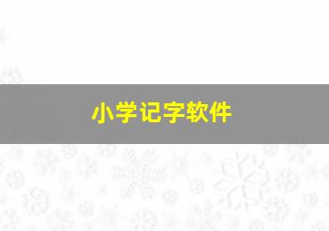 小学记字软件