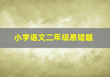 小学语文二年级易错题