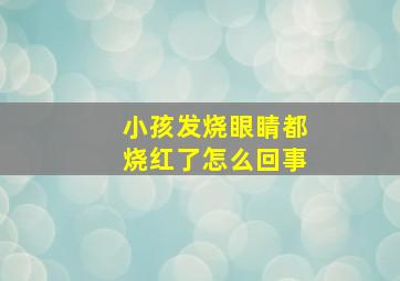 小孩发烧眼睛都烧红了怎么回事