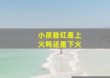 小孩脸红是上火吗还是下火