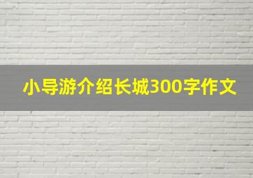 小导游介绍长城300字作文