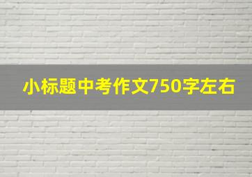 小标题中考作文750字左右