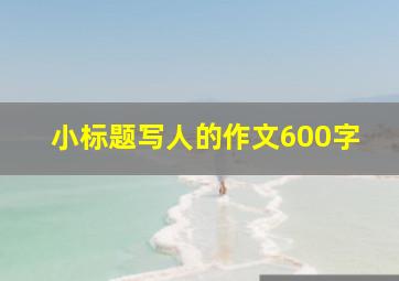 小标题写人的作文600字