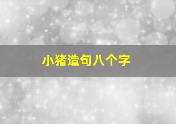 小猪造句八个字