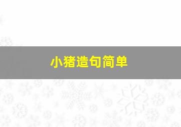 小猪造句简单