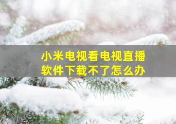 小米电视看电视直播软件下载不了怎么办