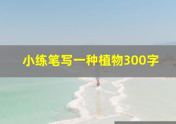 小练笔写一种植物300字