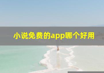 小说免费的app哪个好用