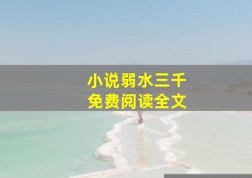 小说弱水三千免费阅读全文