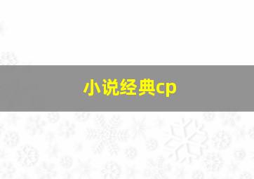 小说经典cp