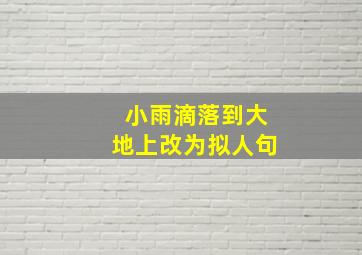 小雨滴落到大地上改为拟人句