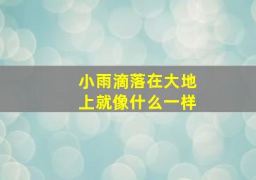 小雨滴落在大地上就像什么一样