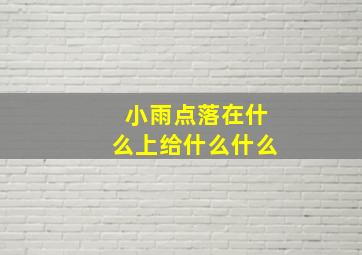 小雨点落在什么上给什么什么