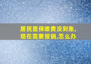 居民医保缴费没到账,现在需要报销,怎么办