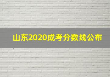 山东2020成考分数线公布