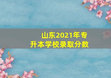 山东2021年专升本学校录取分数