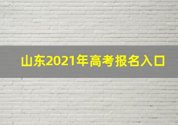 山东2021年高考报名入口