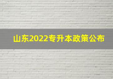 山东2022专升本政策公布