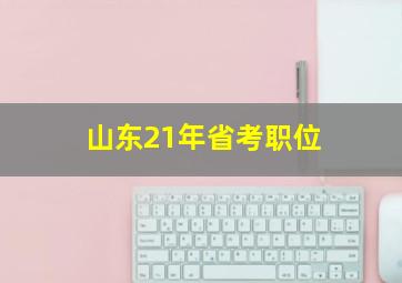 山东21年省考职位