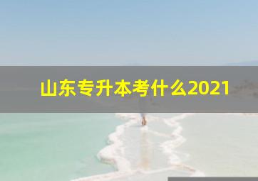 山东专升本考什么2021