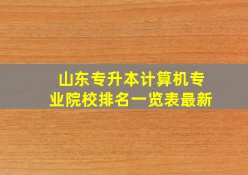 山东专升本计算机专业院校排名一览表最新