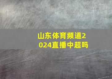 山东体育频道2024直播中超吗