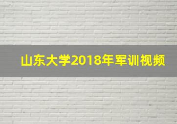 山东大学2018年军训视频