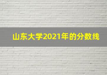 山东大学2021年的分数线