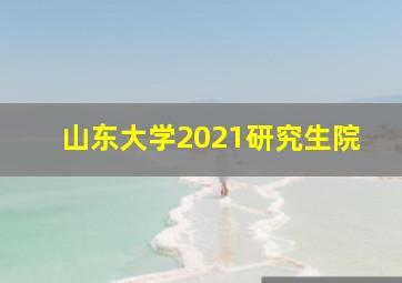 山东大学2021研究生院