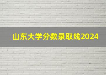 山东大学分数录取线2024