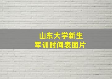 山东大学新生军训时间表图片